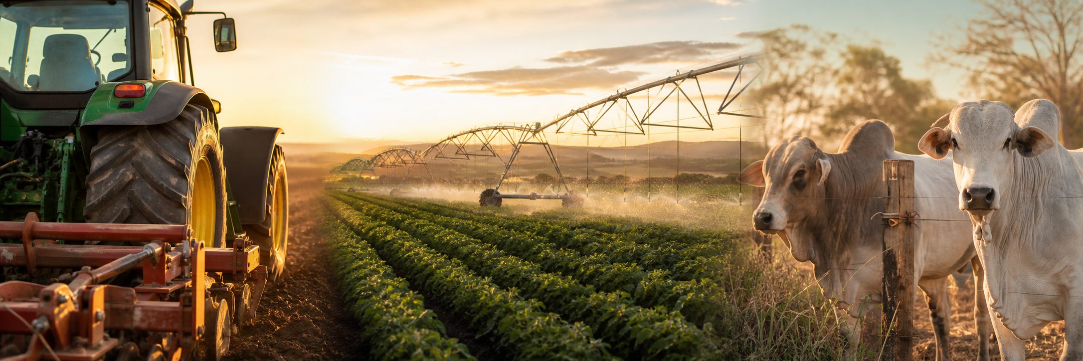 Máquinas, irrigação e pecuária financiadas por crédito rural